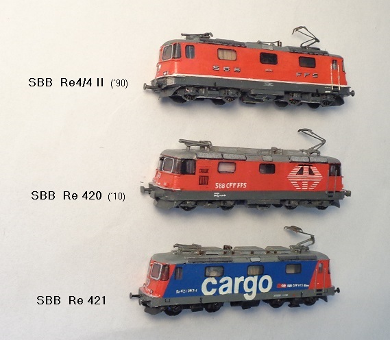 SBB Re 4/4 II (90-tal),  SBB Re 420,  SBB Re 421