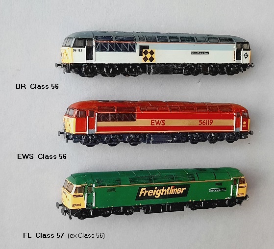 BR Class 56,  EWS Class 56,  FL Class 57 (ex Class 56)