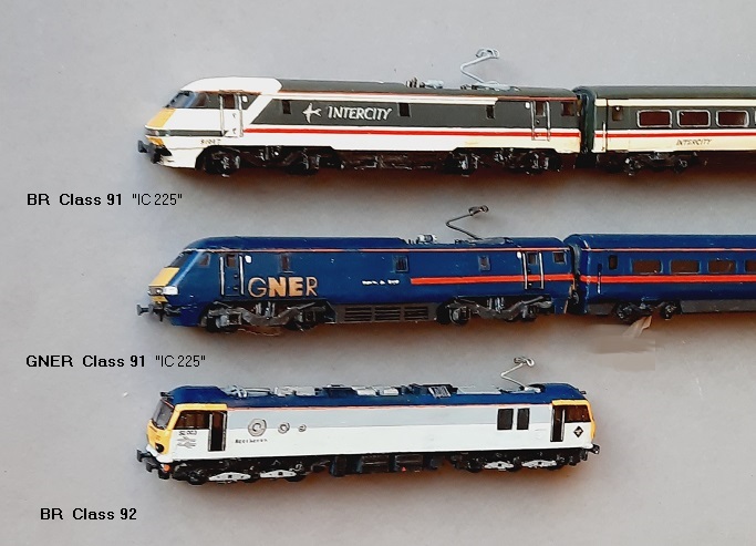 BR Class 91 (IC 225),  GNER Class 91 (IC 225),  BR Class 92
