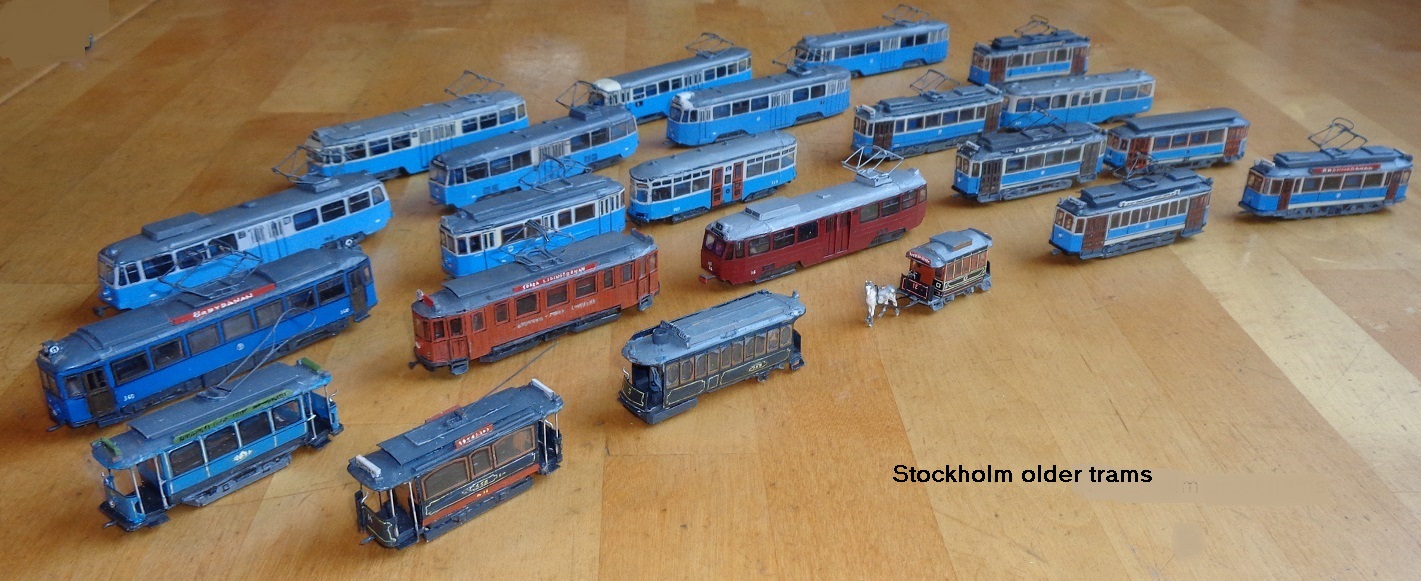 Stockholm older trams