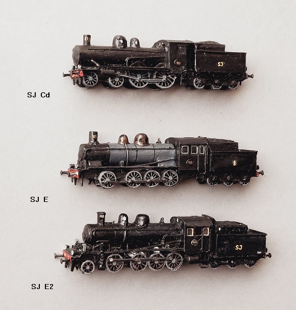 Steam loco´s (from 1900):   SJ Cd,   SJ E,   SJ E2