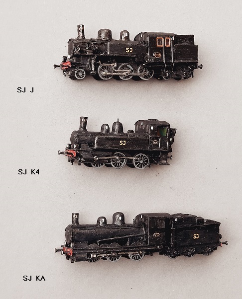 Steam loco´s (from 1900):   SJ J,   SJ K4,   SJ KA