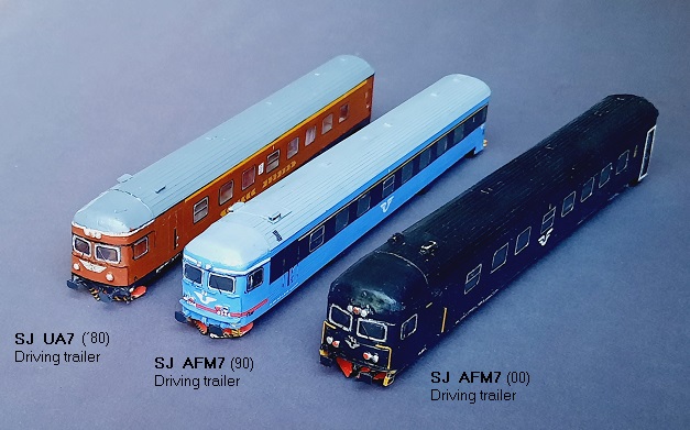 SJ UA7,   SJ  AFM7    (driving trailers)