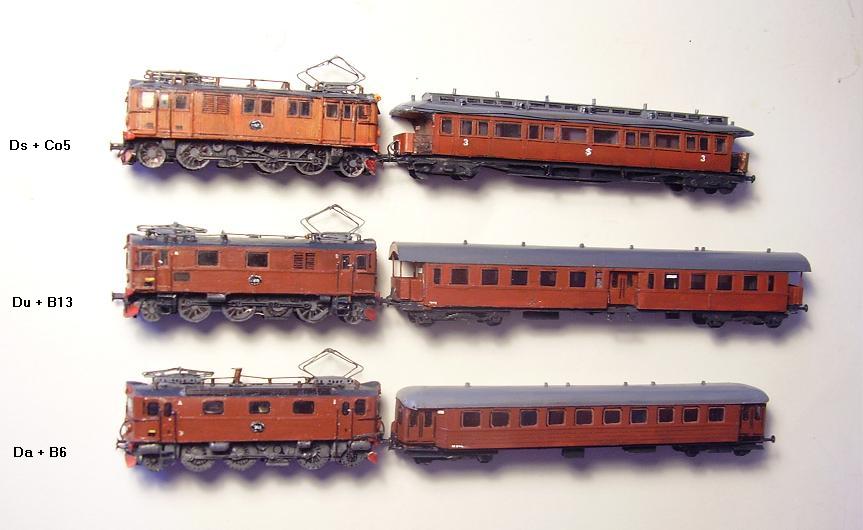 SJ Ds,  SJ Du,  SJ Da    (with suburban train cars) 