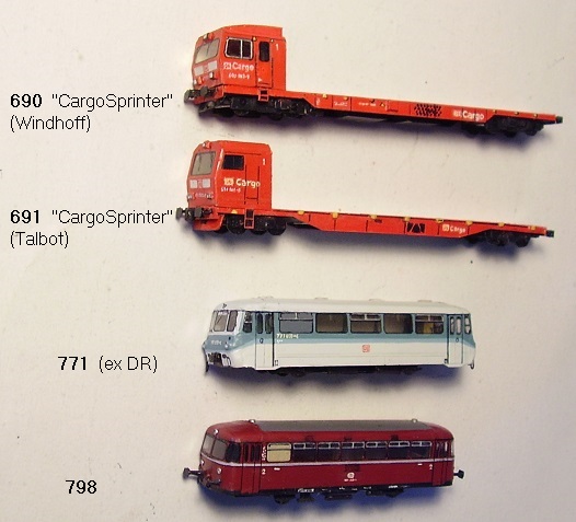 DB  690 (Cargo Sprinter), 691 (Cargo Sprinter), 771, 798