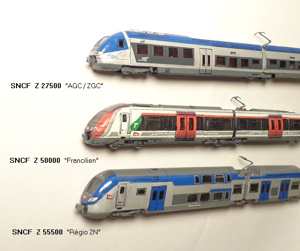 SNCF Z 27500,  SNCF Z 50000,  SNCF Z 55500