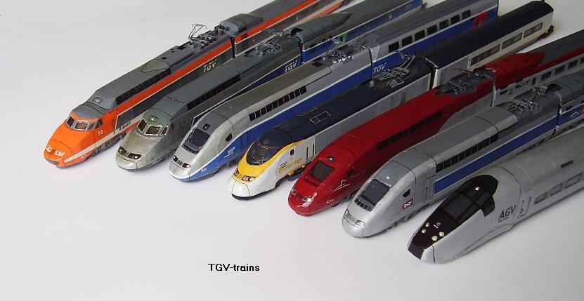 TGV-line up, olika generationer