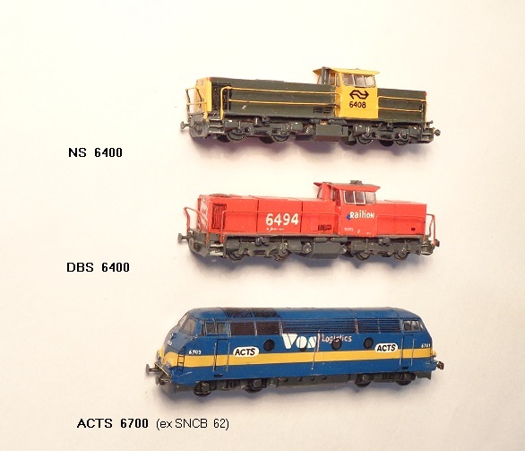 NS 6400,   DBS 6400 (ex NS),   ACTS 6700 (ex SNCB 62)