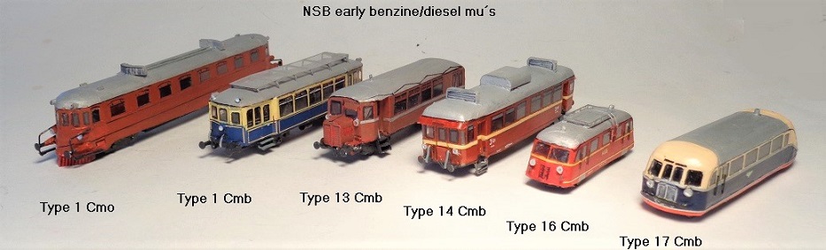 NSB  tidiga bensin/ dieselmotorvagnar