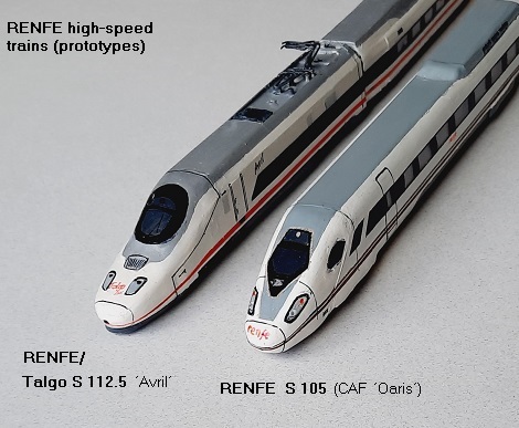 RENFE/Talgo S 112.5 ´Avril´,    RENFE   S 105/ CAF ´Oaris´ (prototyper)