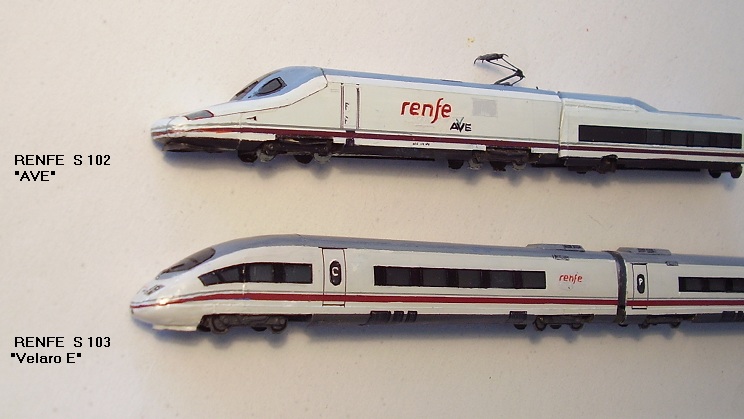 RENFE  S 102 ´AVE´,  RENFE  S 103 ´Velaro E´ 