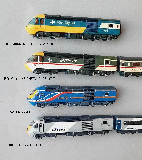 BR Class 43 (HST/ IC 125),  FGW Class 43 (HST),  NXEC Class 43 (HST)
