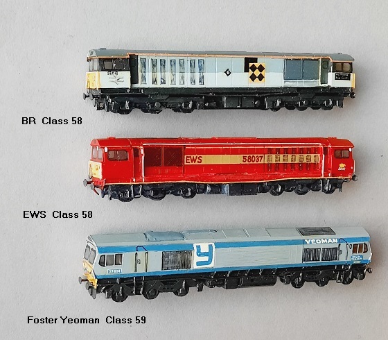 BR Class 58,  EWS Class 58,  Foster Yeoman  Class 59