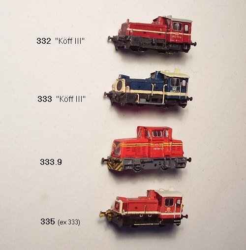 DB 332,  DB 333,  DB 333.9,  DB 335