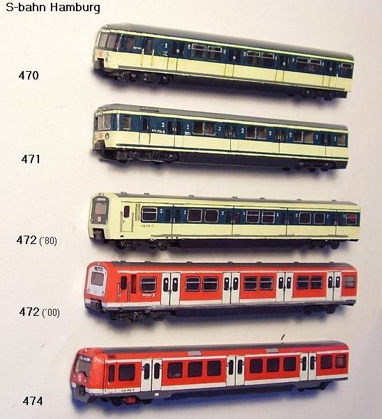 Hamburg S-bahn:  DB 470,  DB 471,  DB 472,  DB 474