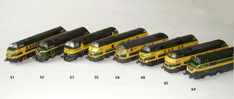Lineup: Dieselloks aus der 50ér Jahren